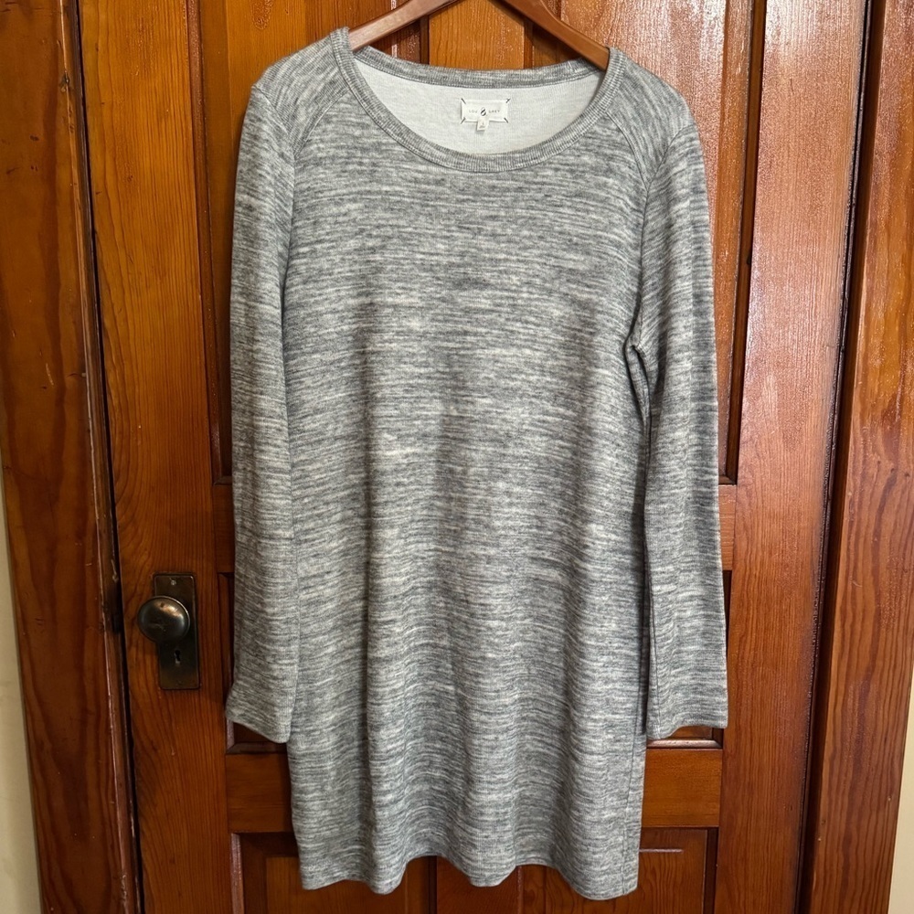 Lou & Grey Heather Gray Sweater Dress Size L